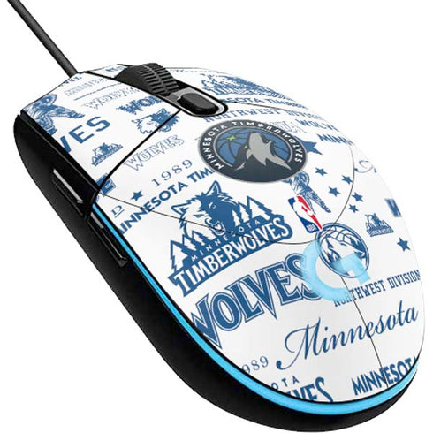 NBA Minnesota Timberwolves Historic Blast G203 Prodigy RGB Wired Gaming Mouse Skin